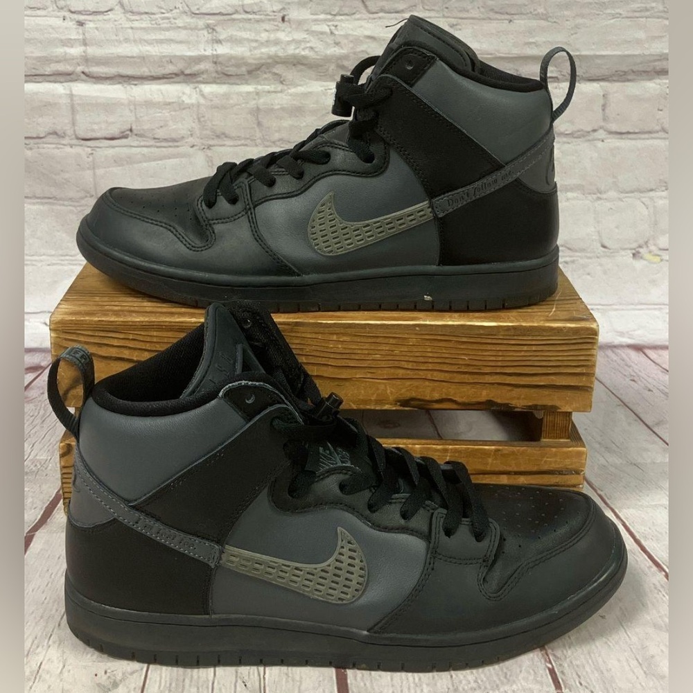 Nike Men's SB Dunk Hightop X FPAR (Forty Percent Against Rights) Black Size 11